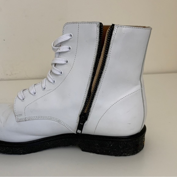 Woman by Common Projects Leather Ankle Combat Boots - Picture 5 of 8